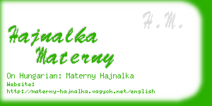 hajnalka materny business card